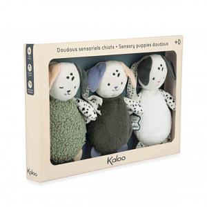 Набор мягких игрушек развивающих Kaloo "Собачки", серия "Stimuli", 3 шт, мульти